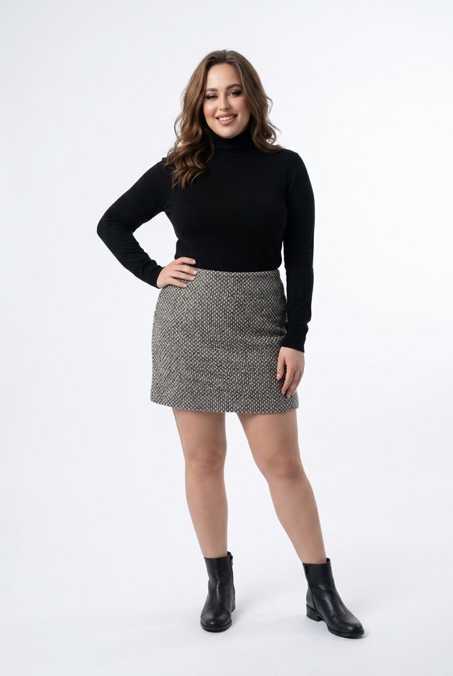 J.CREW Women's Wool Vintage Gray Dressy Sexy Boho Chic Skirt Sz 4